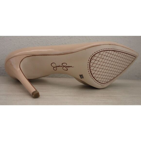 Jessica Simpson 0707JS7009 Women's Sz 8M Sand Dune/Beige Prizma Patent Pumps - Picture 7 of 12